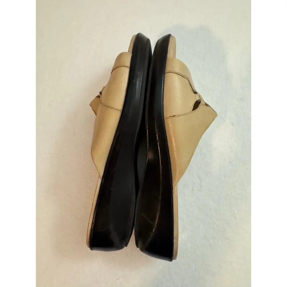 Clarks leather wedge